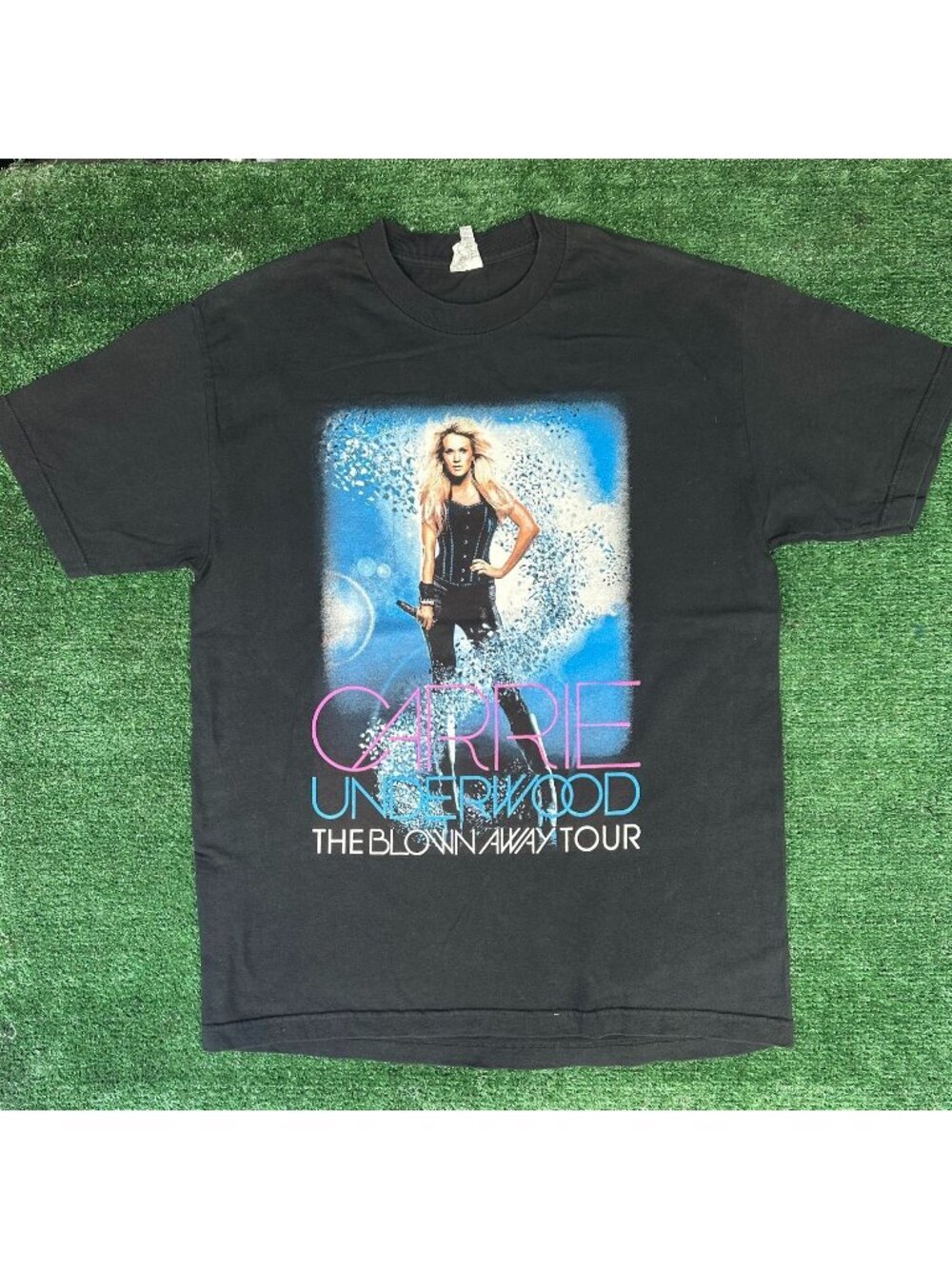 Vintage Y2K Carrie Underwood Blown Away Tour T-Shirt Black Country Music Concert